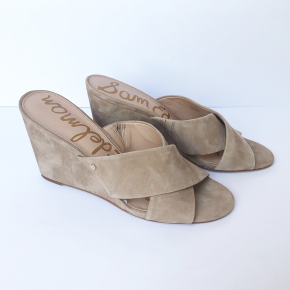 Sam Edelman Shoes - SAM EDELMAN // Nahla Suede Leather Slip On Wedge
